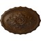 Ekena Millwork Oxford Ceiling Medallion, Hand-Painted Root Beer Crackle, 16 7/8"W x 11 3/4"H x 1 1/2"P CM16OXRBC - alternate 1